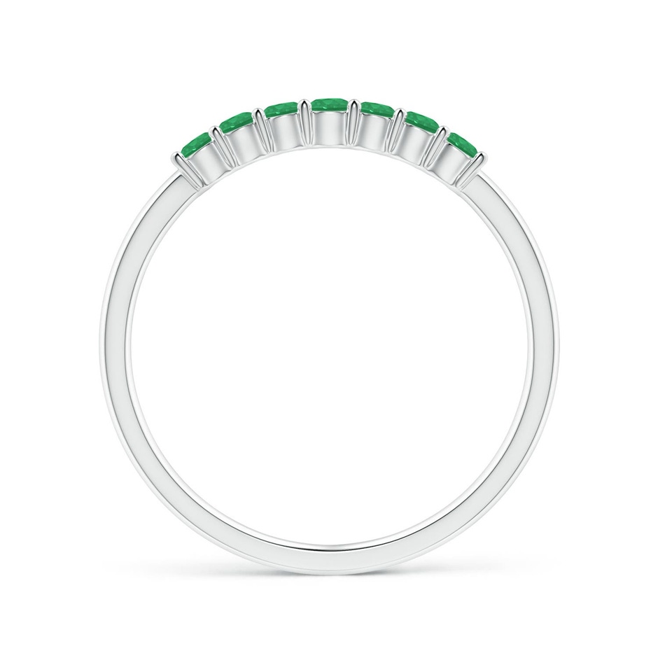 2mm A Half Eternity Seven Stone Emerald Wedding Ring in White Gold side 199