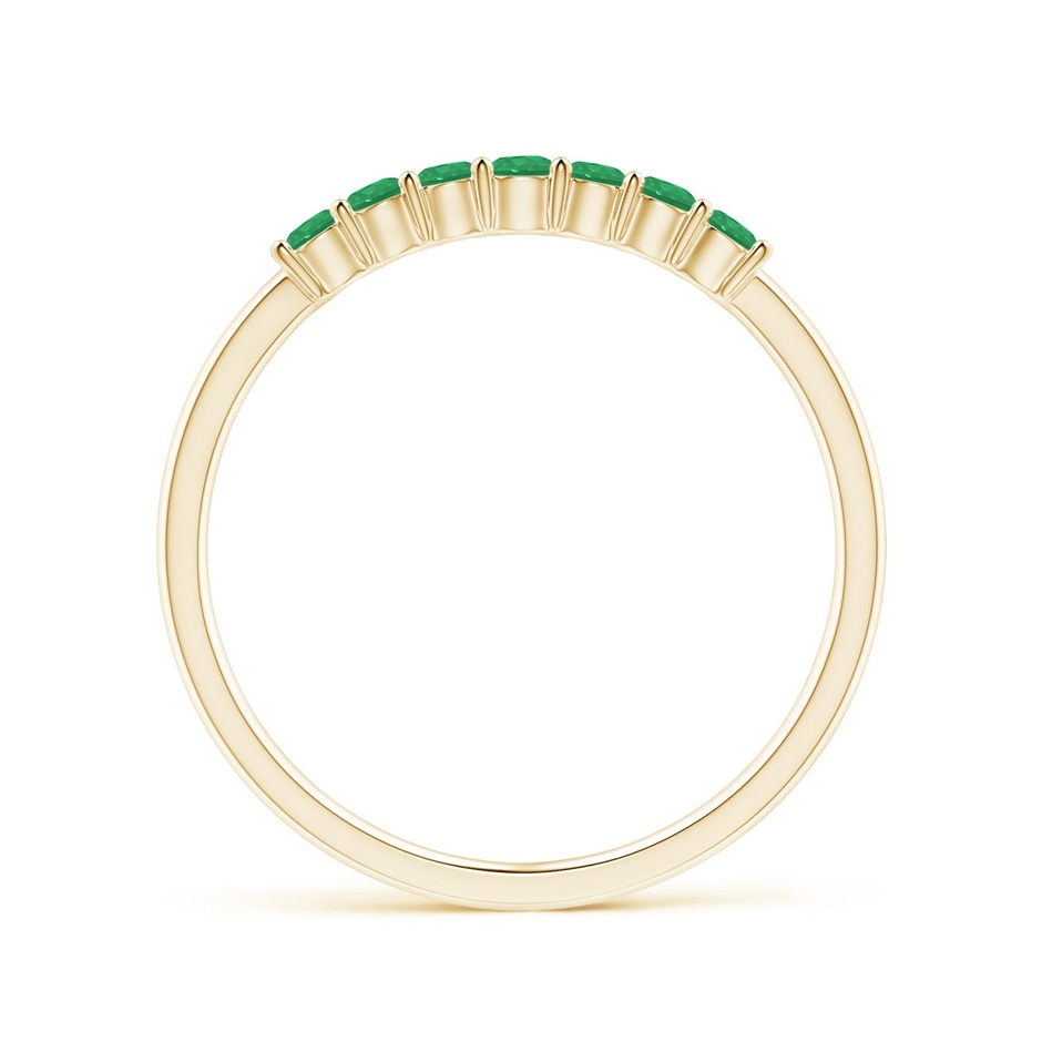 2mm A Half Eternity Seven Stone Emerald Wedding Ring in Yellow Gold side 199