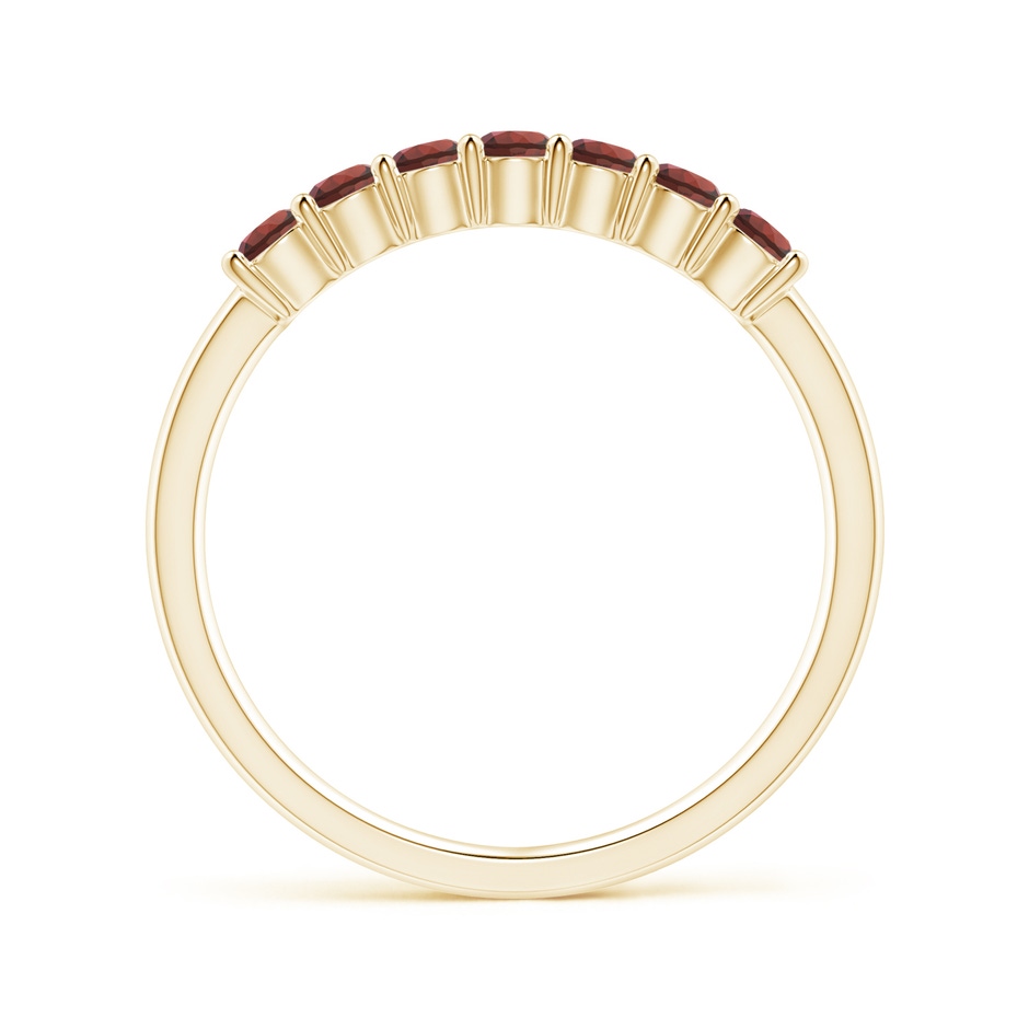 2.5mm AAAA Half Eternity Seven Stone Garnet Wedding Ring in Yellow Gold side 199