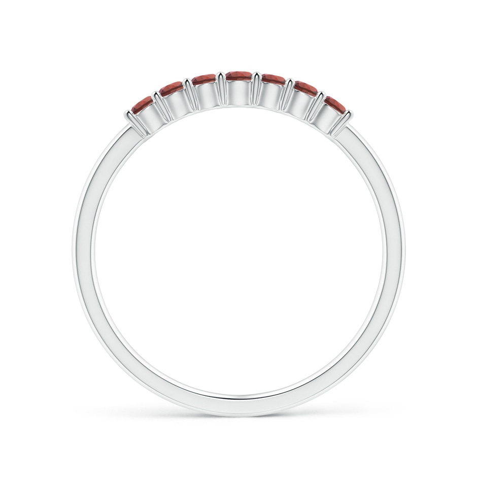 2mm AAA Half Eternity Seven Stone Garnet Wedding Ring in White Gold side 199