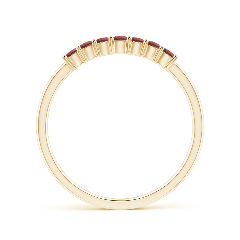 2mm AAA Half Eternity Seven Stone Garnet Wedding Ring in Yellow Gold side 199