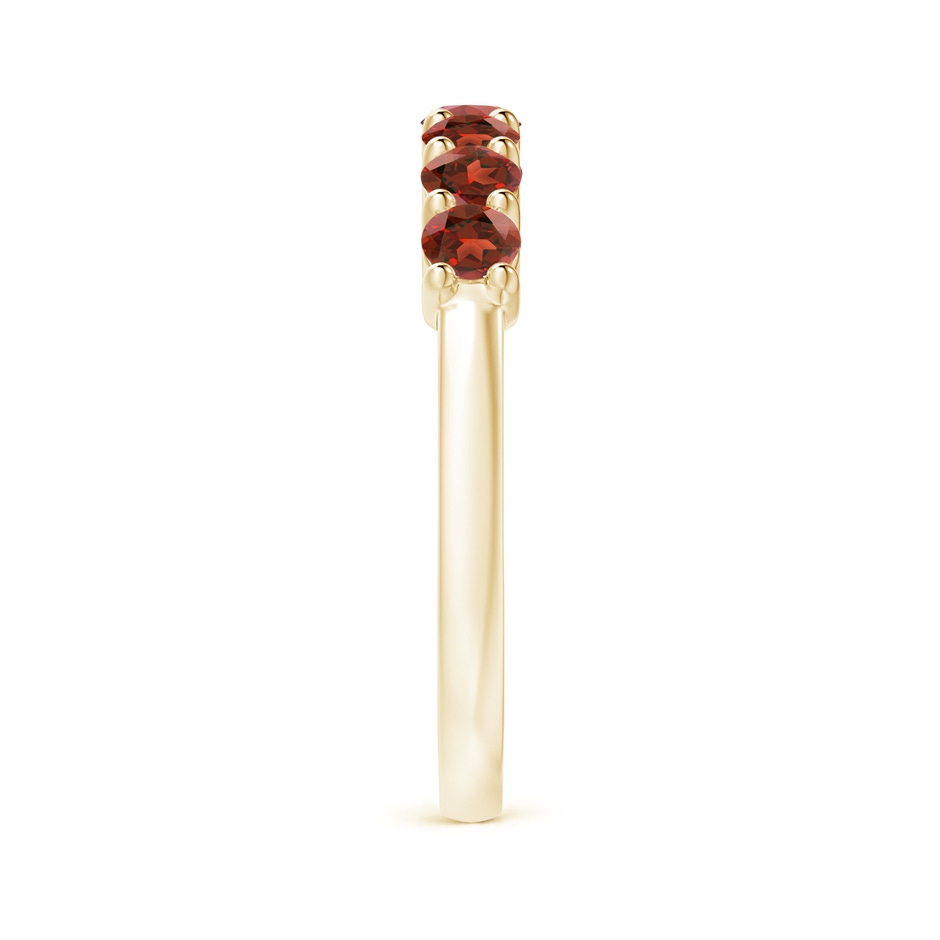 3mm AAA Half Eternity Seven Stone Garnet Wedding Ring in 18K Yellow Gold side 299