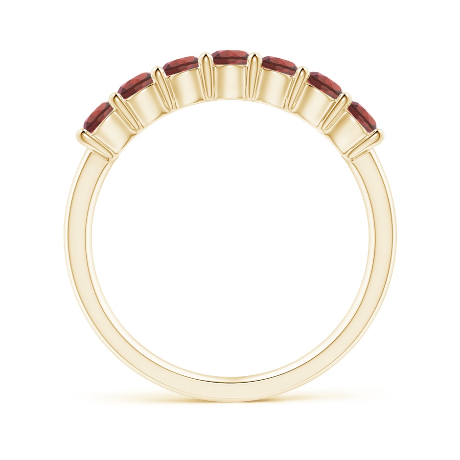 3mm AAA Half Eternity Seven Stone Garnet Wedding Ring in Yellow Gold side 199