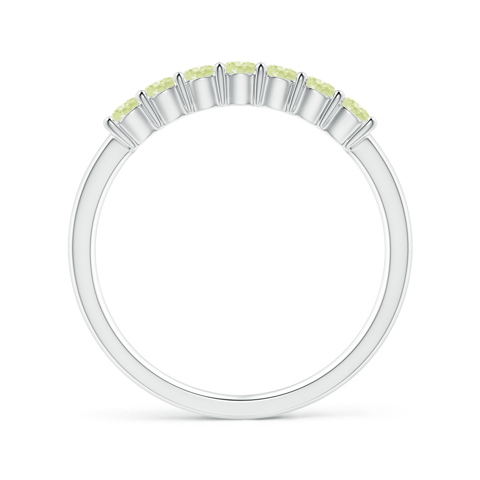 2.5mm AA Half Eternity Seven Stone Peridot Wedding Ring in P950 Platinum side 199