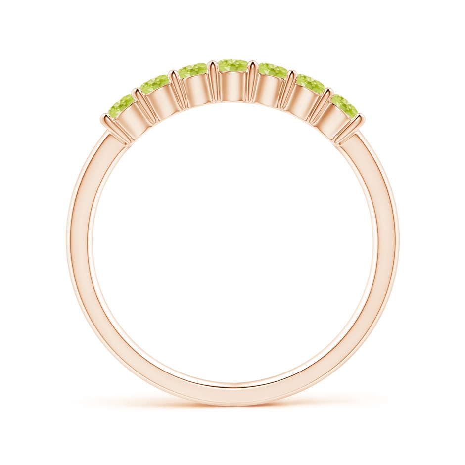 2.5mm AAA Half Eternity Seven Stone Peridot Wedding Ring in Rose Gold side 199
