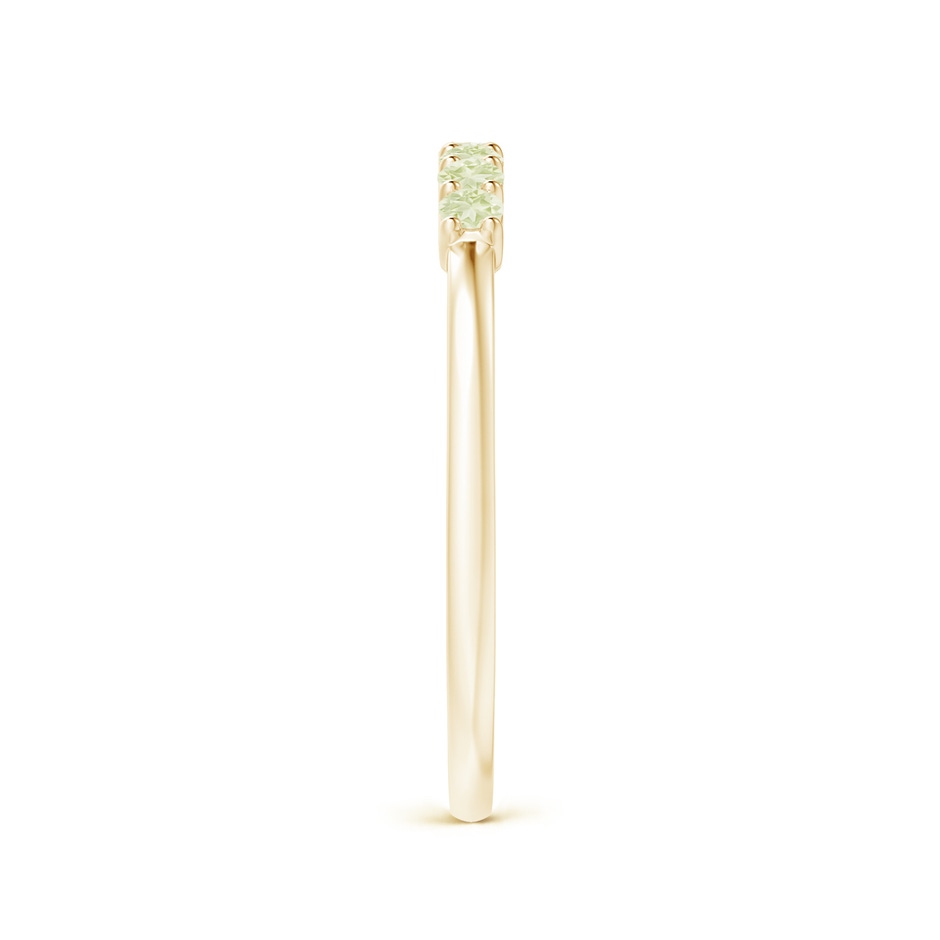 2mm A Half Eternity Seven Stone Peridot Wedding Ring in 9K Yellow Gold side 299