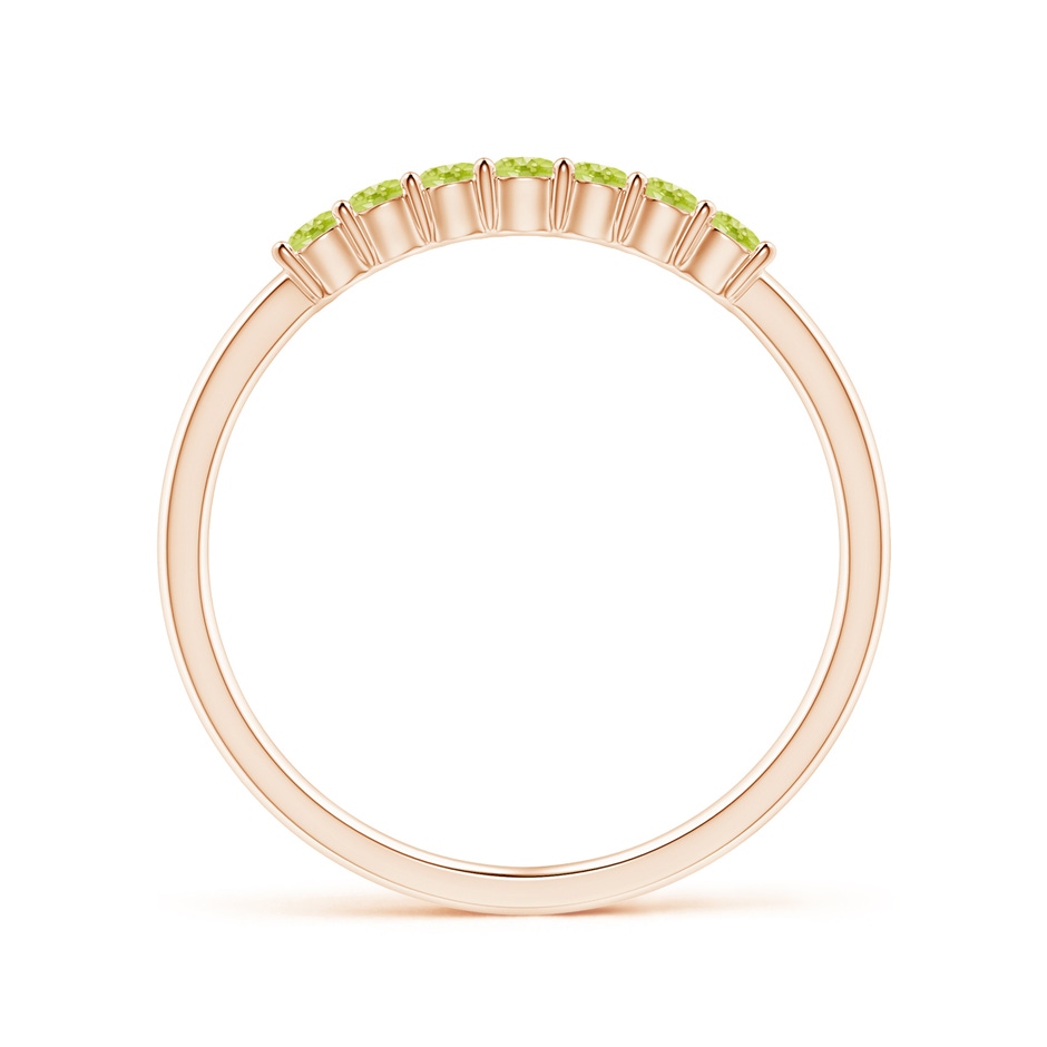 2mm AAA Half Eternity Seven Stone Peridot Wedding Ring in Rose Gold side 199