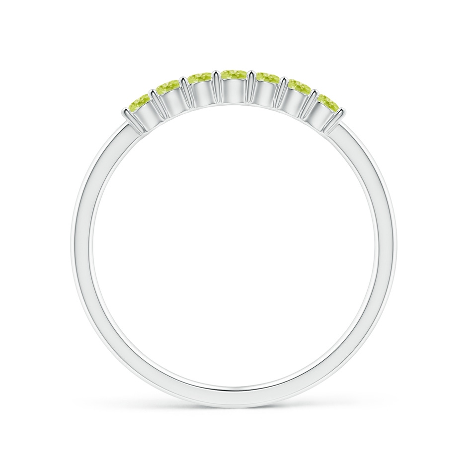 2mm AAA Half Eternity Seven Stone Peridot Wedding Ring in S999 Silver side 199