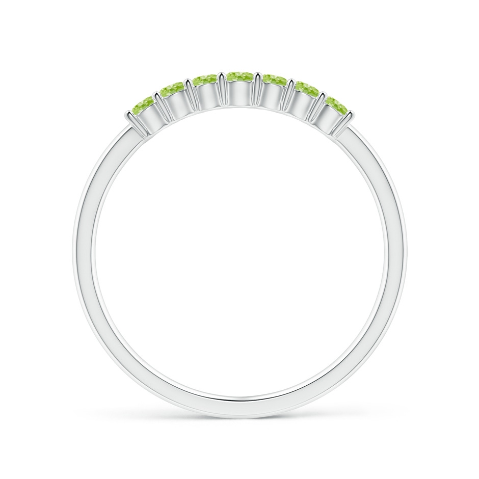 2mm AAAA Half Eternity Seven Stone Peridot Wedding Ring in P950 Platinum side 199