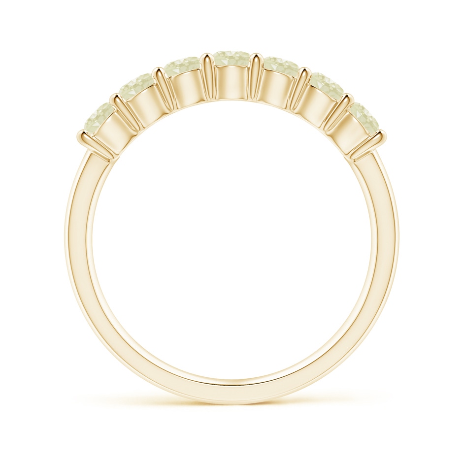 3mm A Half Eternity Seven Stone Peridot Wedding Ring in 9K Yellow Gold side 199