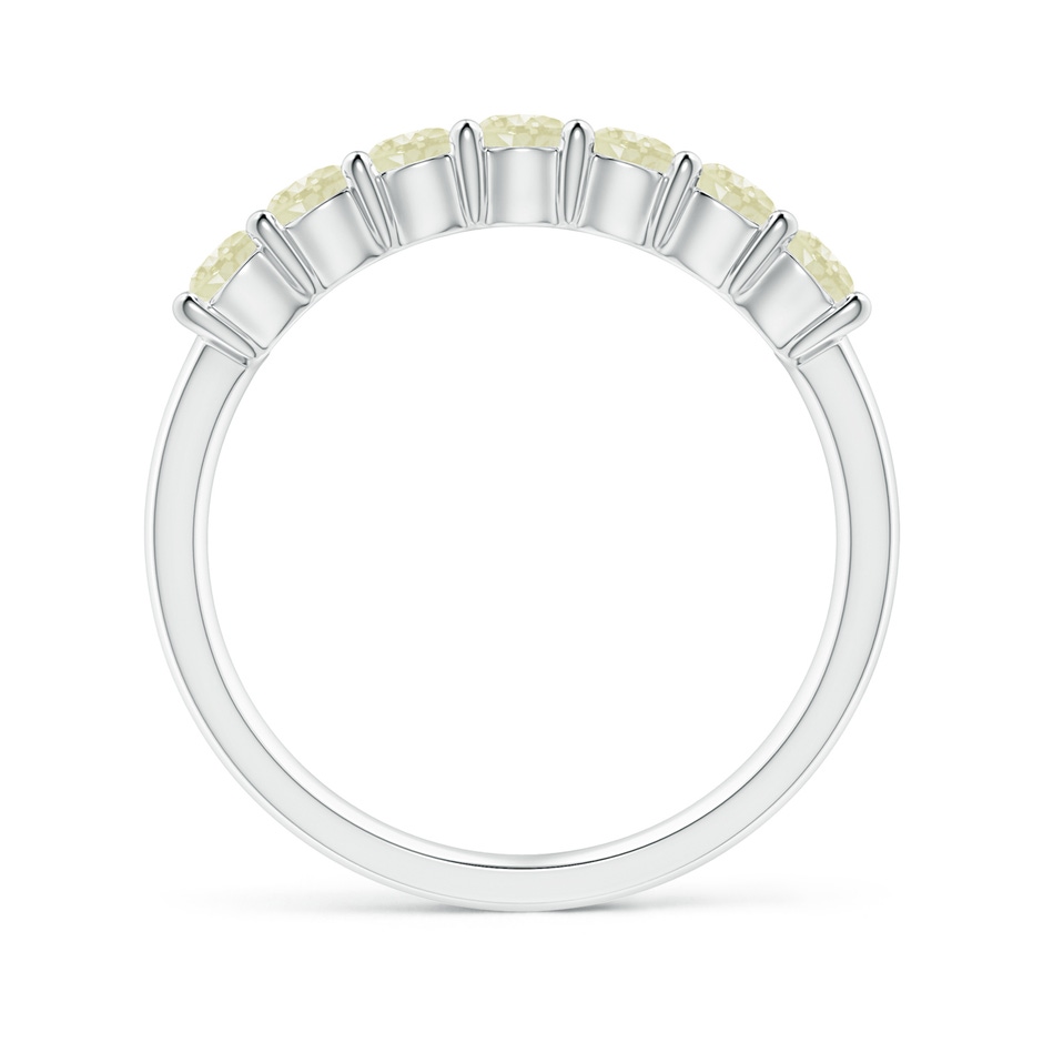3mm A Half Eternity Seven Stone Peridot Wedding Ring in S999 Silver side 199