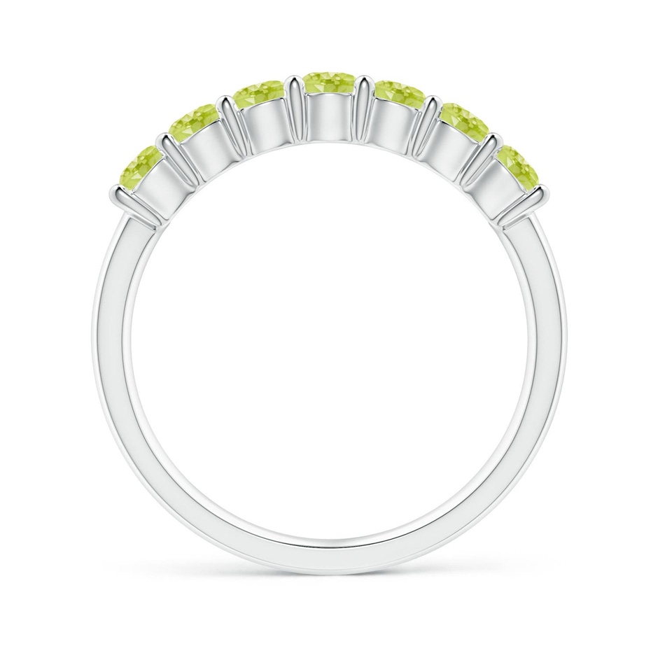 3mm AAA Half Eternity Seven Stone Peridot Wedding Ring in 18K White Gold side 199