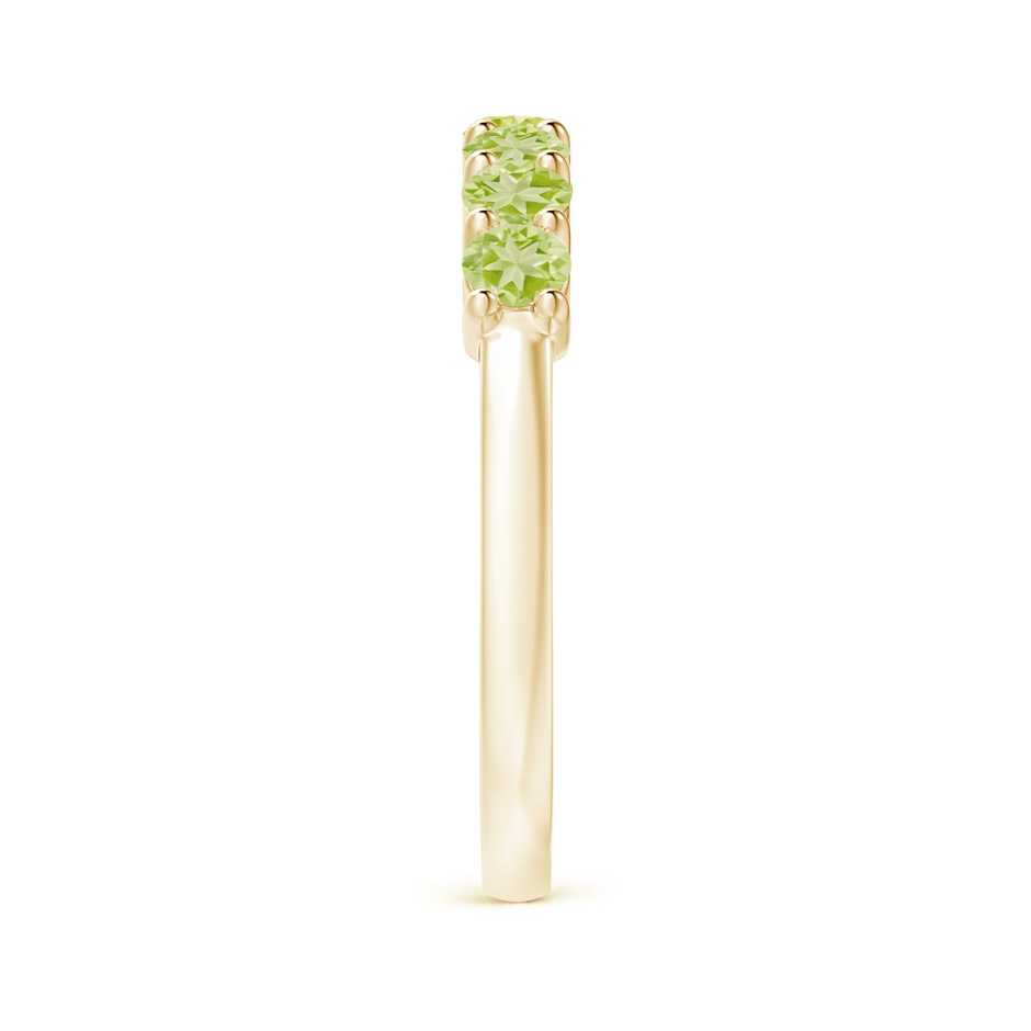 3mm AAA Half Eternity Seven Stone Peridot Wedding Ring in Yellow Gold side 299