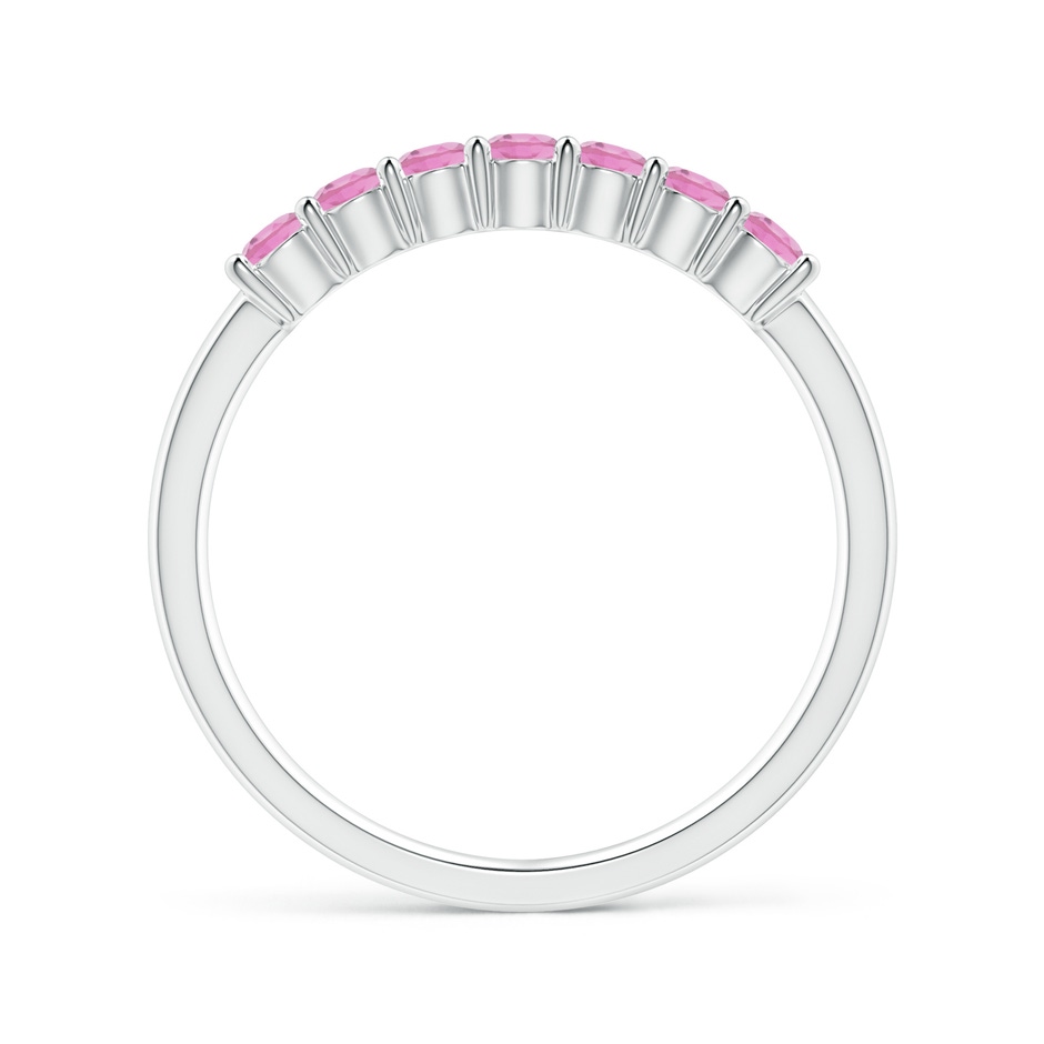 2.5mm AA Half Eternity 7 Stone Pink Tourmaline Wedding Ring in S999 Silver side 199