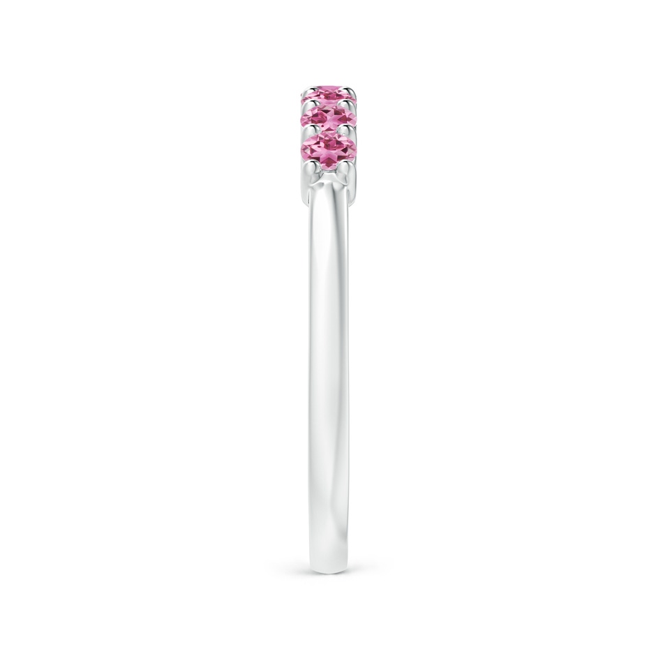 2.5mm AAA Half Eternity 7 Stone Pink Tourmaline Wedding Ring in White Gold side 299