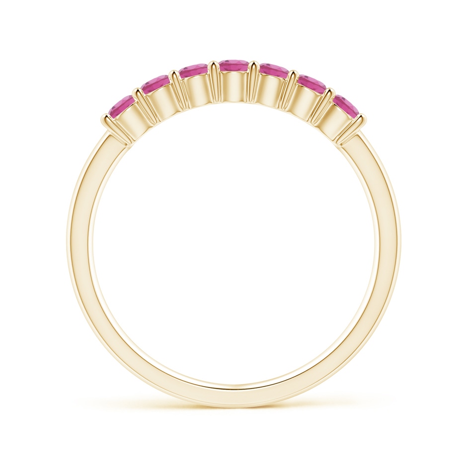 2.5mm AAA Half Eternity 7 Stone Pink Tourmaline Wedding Ring in Yellow Gold side 199