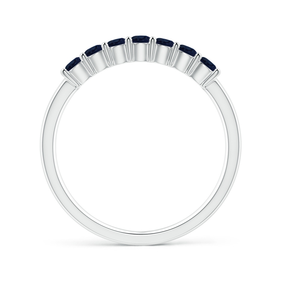 2.5mm A Half Eternity Seven Stone Sapphire Wedding Ring in 18K White Gold side 199