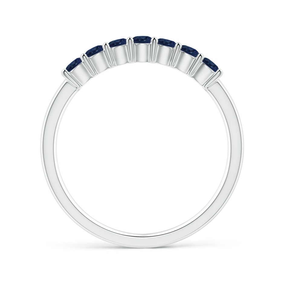 2.5mm AA Half Eternity Seven Stone Sapphire Wedding Ring in S999 Silver side 199