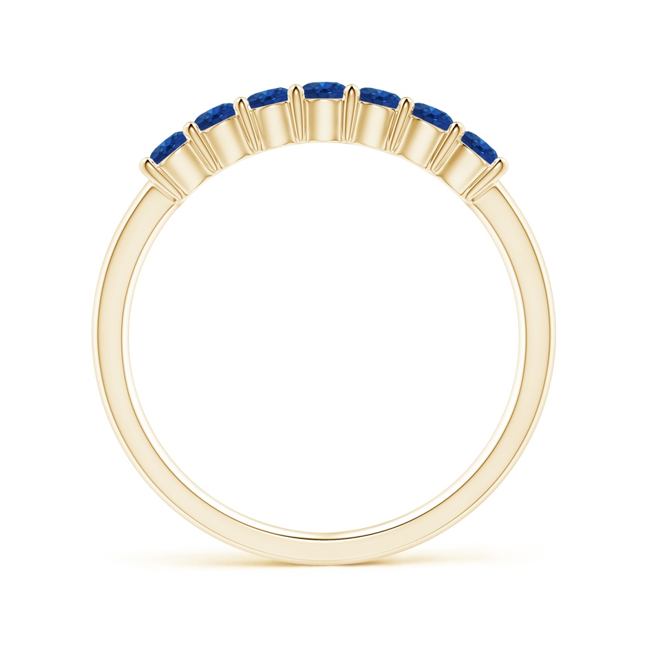 2.5mm AAA Half Eternity Seven Stone Sapphire Wedding Ring in 18K Yellow Gold side 199