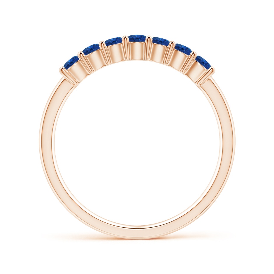 2.5mm AAA Half Eternity Seven Stone Sapphire Wedding Ring in Rose Gold side 199