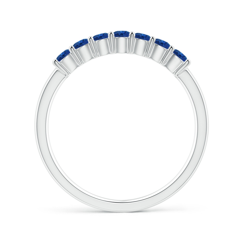 2.5mm AAA Half Eternity Seven Stone Sapphire Wedding Ring in White Gold side 199