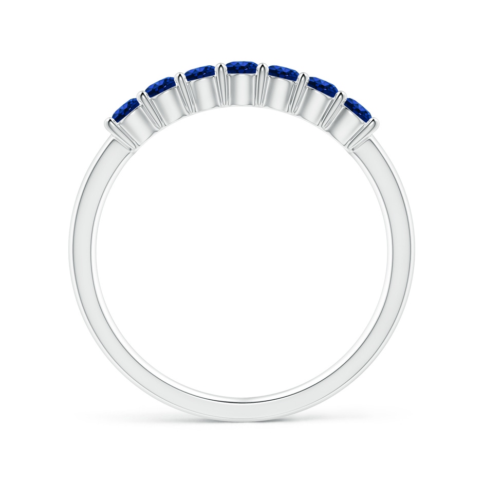 2.5mm AAAA Half Eternity Seven Stone Sapphire Wedding Ring in P950 Platinum side 199