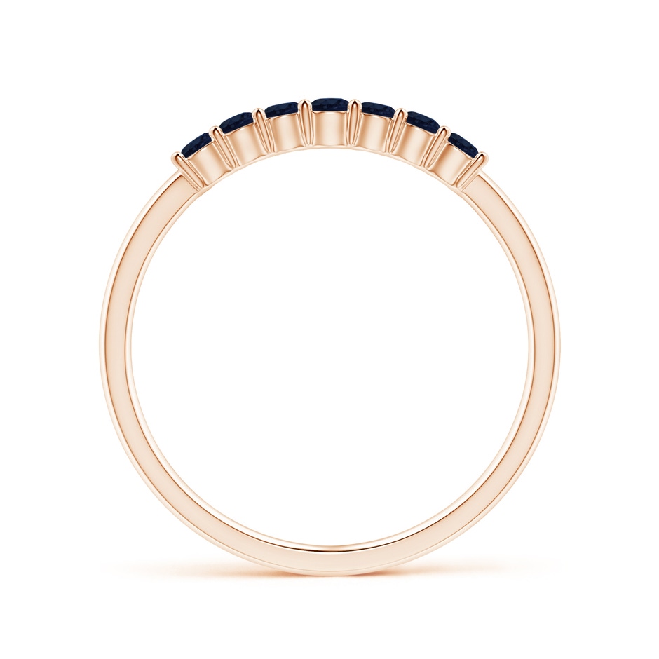 2mm A Half Eternity Seven Stone Sapphire Wedding Ring in Rose Gold side 199