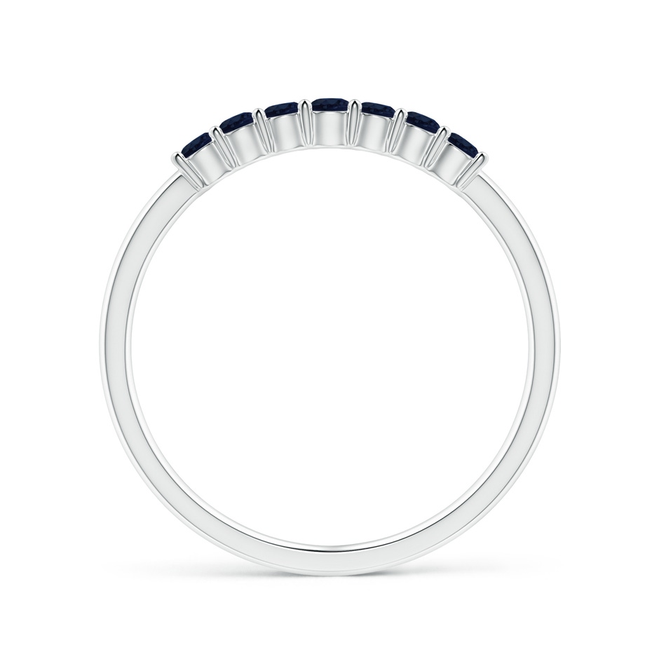 2mm A Half Eternity Seven Stone Sapphire Wedding Ring in White Gold side 199