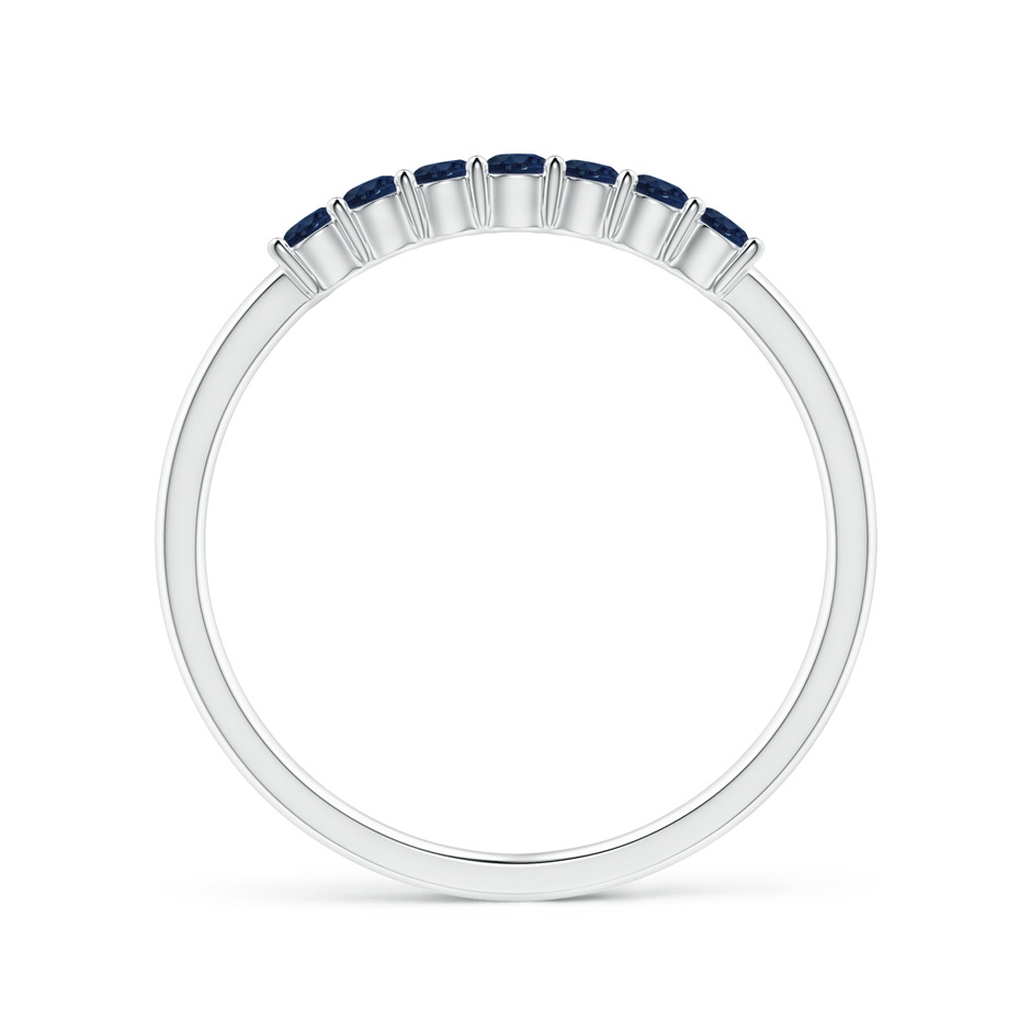 2mm AA Half Eternity Seven Stone Sapphire Wedding Ring in P950 Platinum side 199