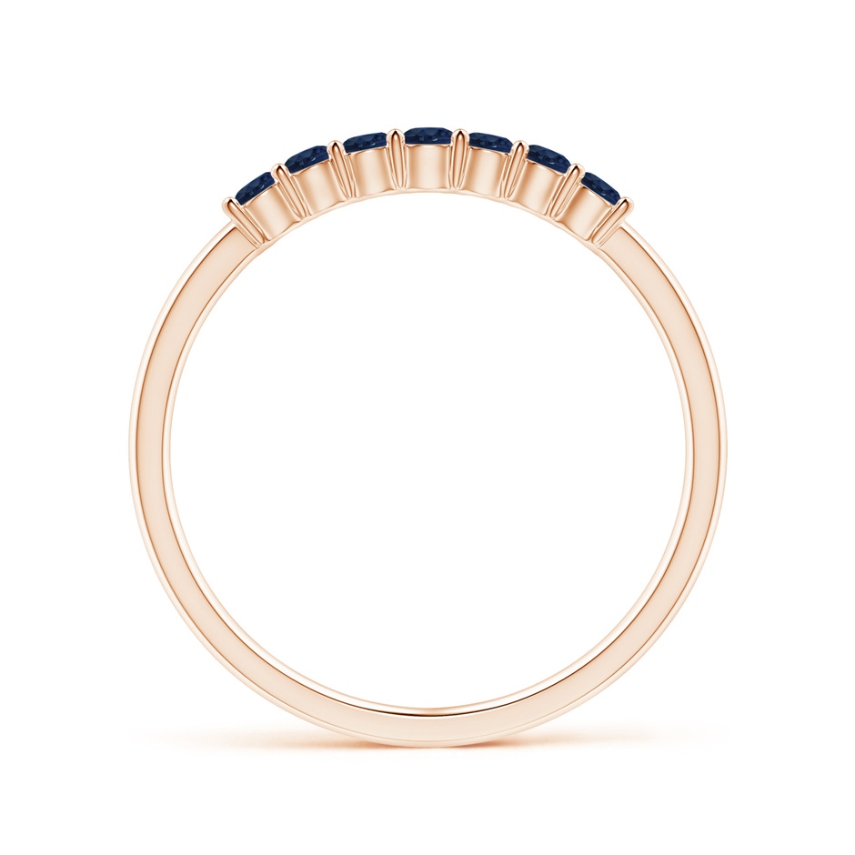 2mm AA Half Eternity Seven Stone Sapphire Wedding Ring in Rose Gold side 199
