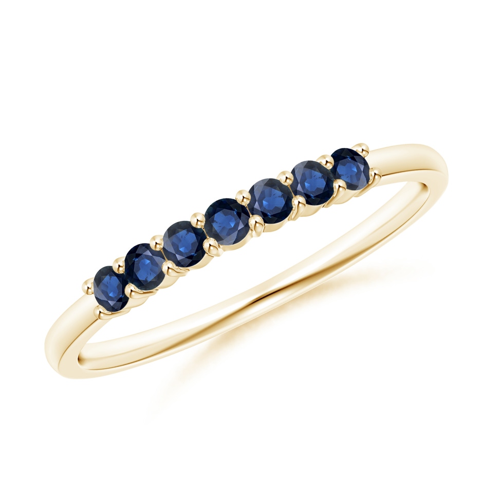 2mm AA Half Eternity Seven Stone Sapphire Wedding Ring in Yellow Gold 