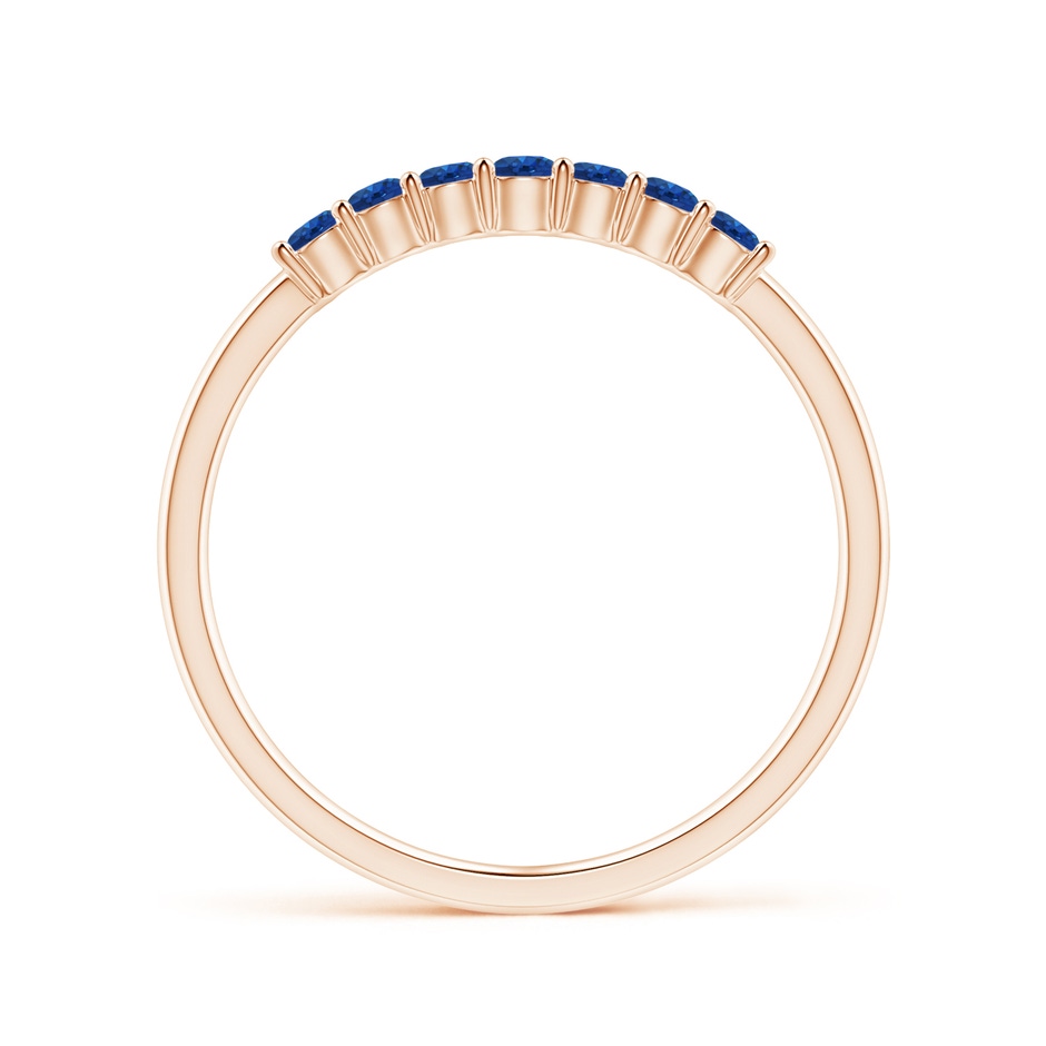 2mm AAA Half Eternity Seven Stone Sapphire Wedding Ring in Rose Gold side 199