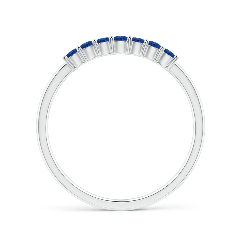 2mm AAA Half Eternity Seven Stone Sapphire Wedding Ring in White Gold side 199