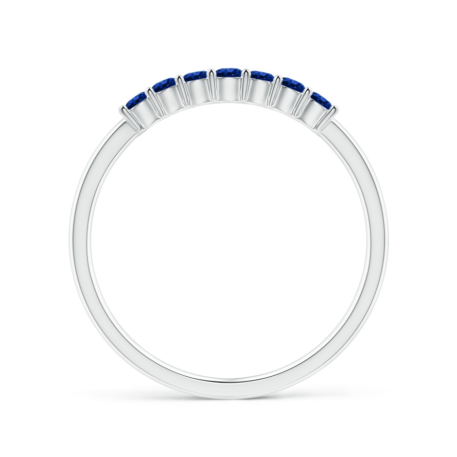 2mm AAAA Half Eternity Seven Stone Sapphire Wedding Ring in P950 Platinum side 199