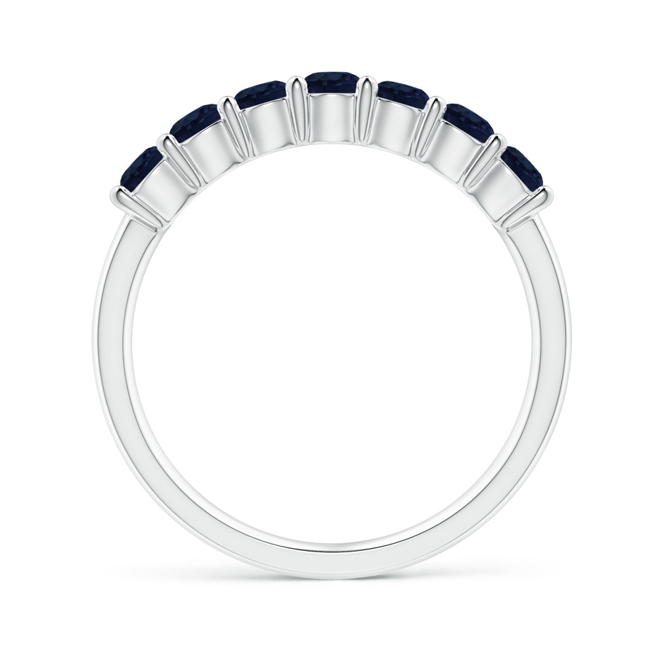 3mm A Half Eternity Seven Stone Sapphire Wedding Ring in 18K White Gold side 199