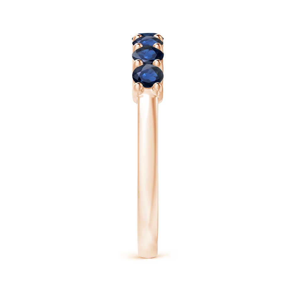 3mm AA Half Eternity Seven Stone Sapphire Wedding Ring in 18K Rose Gold side 299