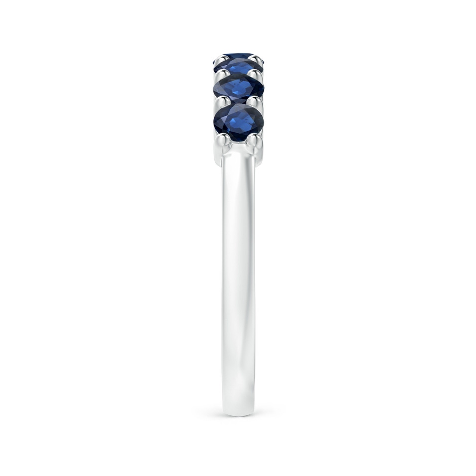 3mm AA Half Eternity Seven Stone Sapphire Wedding Ring in 18K White Gold side 299
