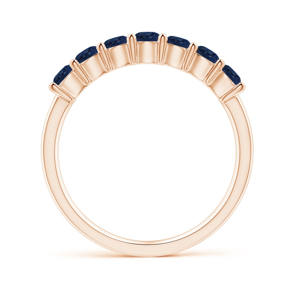 3mm AA Half Eternity Seven Stone Sapphire Wedding Ring in Rose Gold side 199