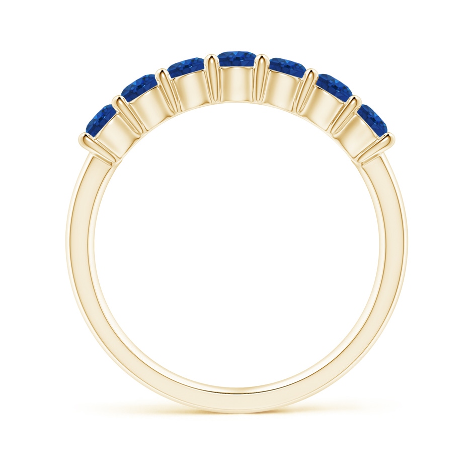 3mm AAA Half Eternity Seven Stone Sapphire Wedding Ring in 18K Yellow Gold side 199