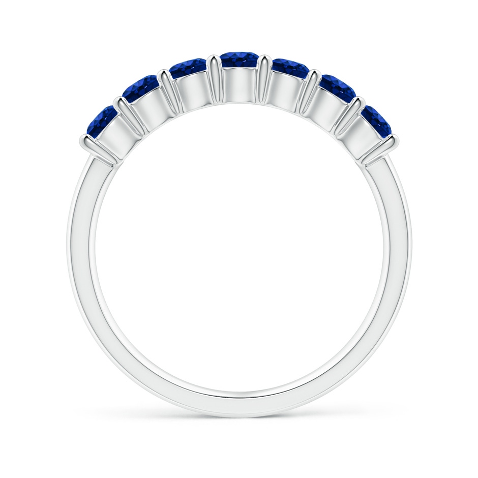 3mm AAAA Half Eternity Seven Stone Sapphire Wedding Ring in 18K White Gold side 199