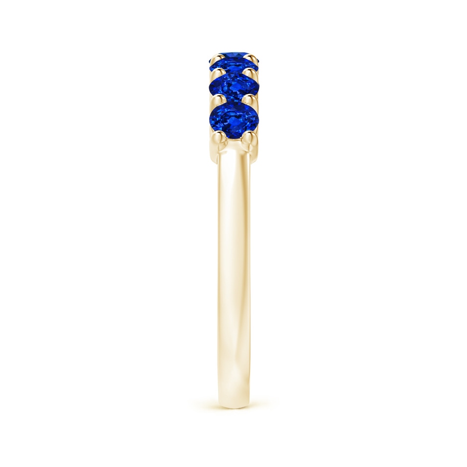 3mm AAAA Half Eternity Seven Stone Sapphire Wedding Ring in 18K Yellow Gold side 299