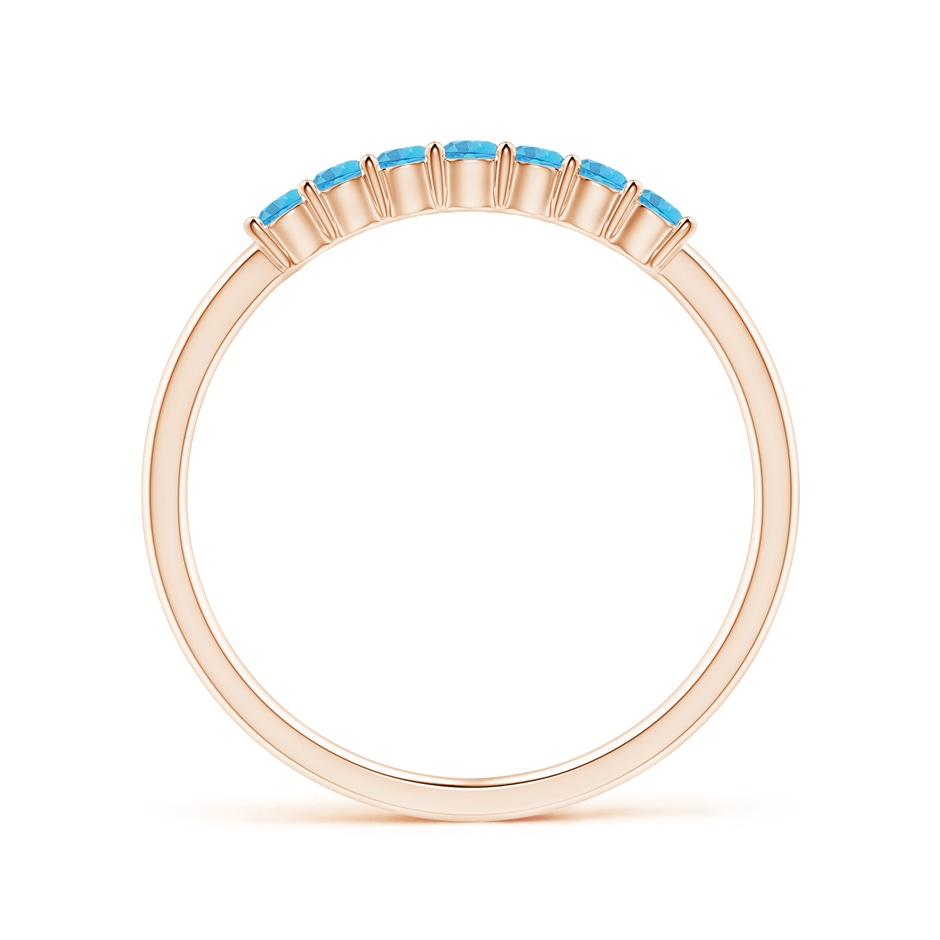 2mm AAA Half Eternity Seven Stone Swiss Blue Topaz Wedding Ring in Rose Gold side 199