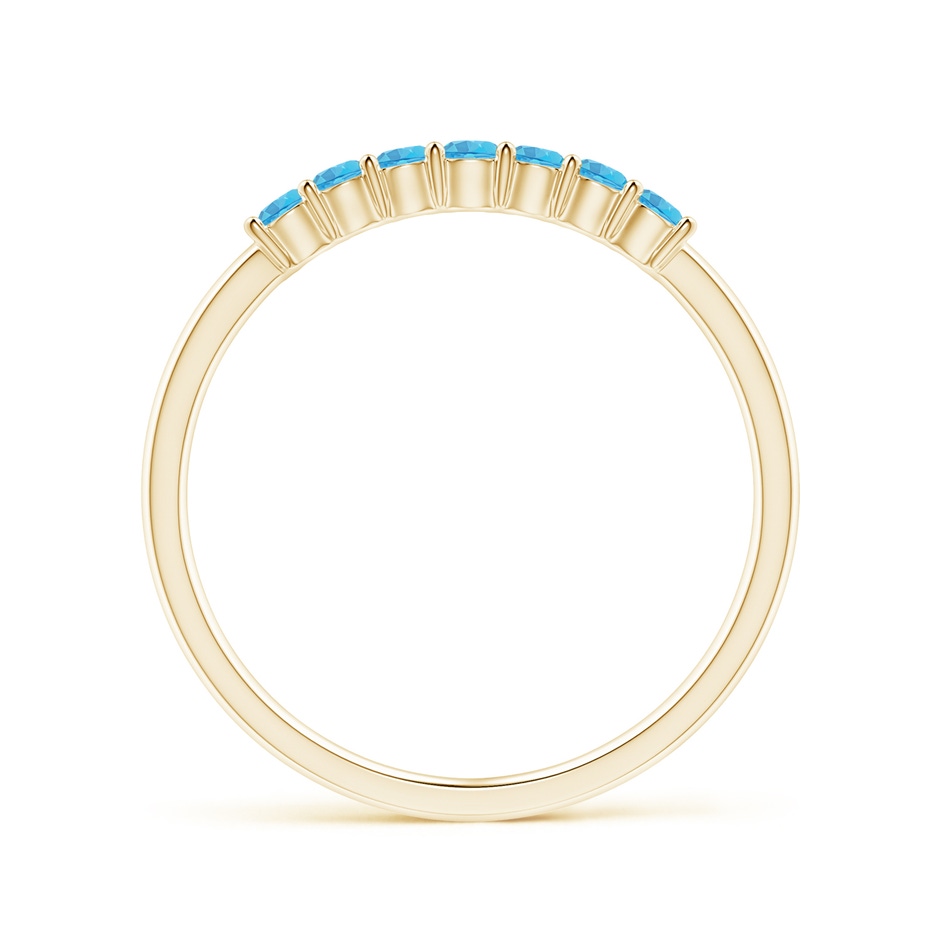 2mm AAA Half Eternity Seven Stone Swiss Blue Topaz Wedding Ring in Yellow Gold side 199