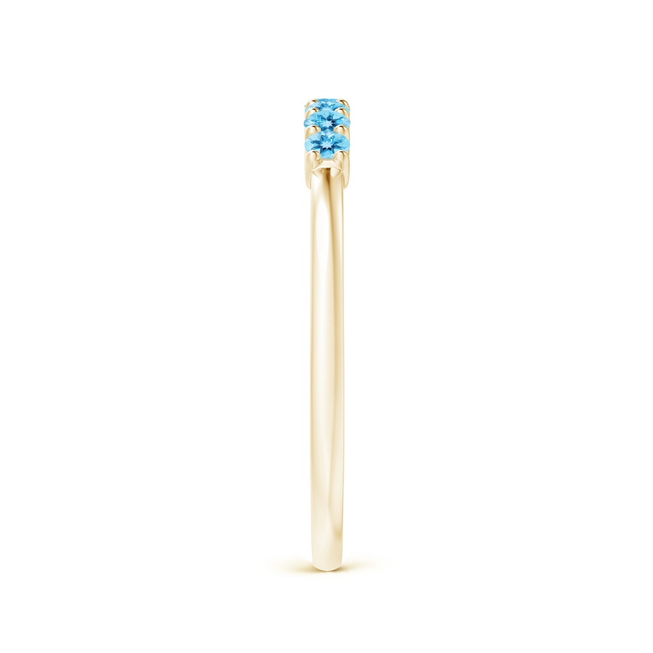 2mm AAA Half Eternity Seven Stone Swiss Blue Topaz Wedding Ring in Yellow Gold side 299
