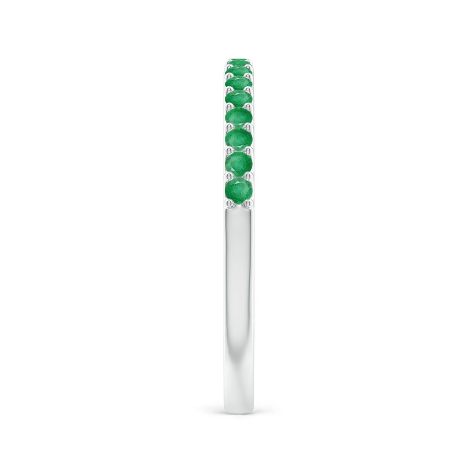 1.5mm A Prong Set Half Eternity Round Emerald Wedding Ring in P950 Platinum side 299