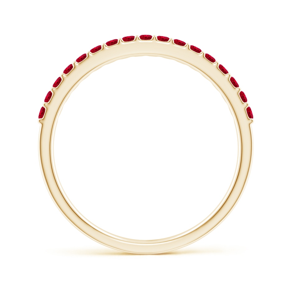 1.5mm AAA Prong Set Half Eternity Round Ruby Wedding Ring in 9K Yellow Gold side 199