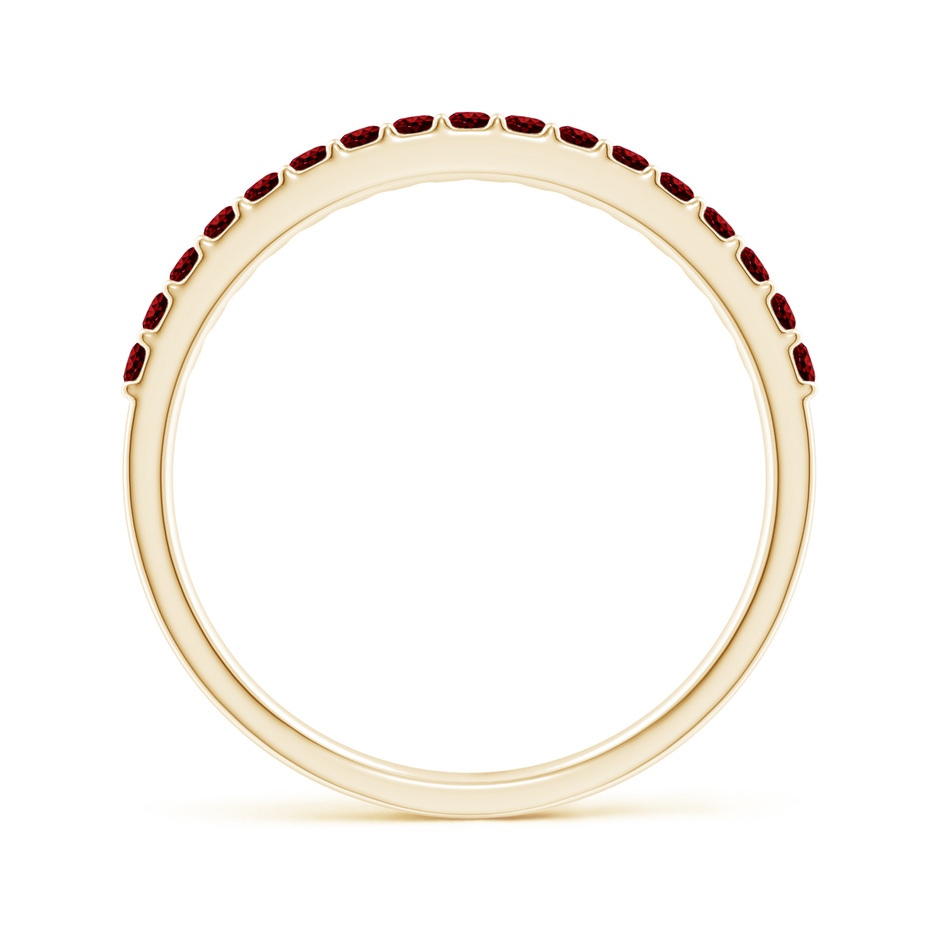 1.5mm AAAA Prong Set Half Eternity Round Ruby Wedding Ring in Yellow Gold side 199