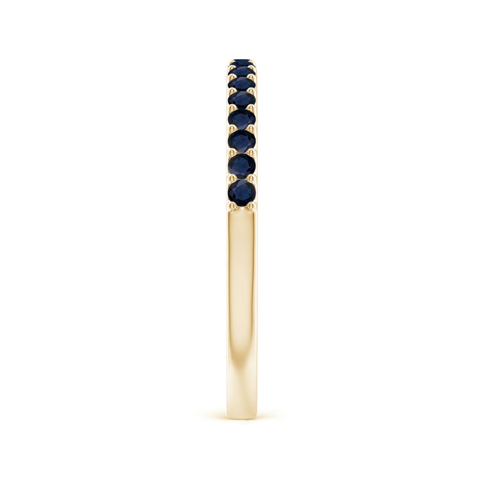 1.5mm A Prong Set Half Eternity Round Blue Sapphire Wedding Ring in 18K Yellow Gold side 299