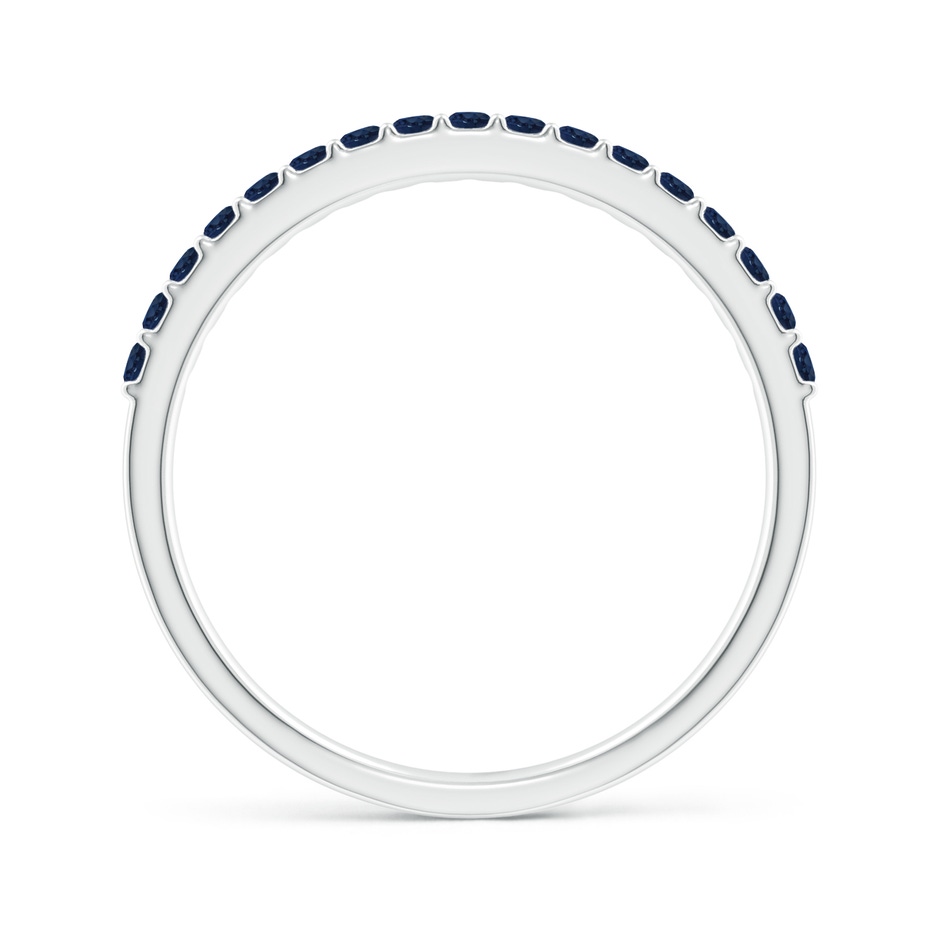 1.5mm AA Prong Set Half Eternity Round Blue Sapphire Wedding Ring in 18K White Gold side 199