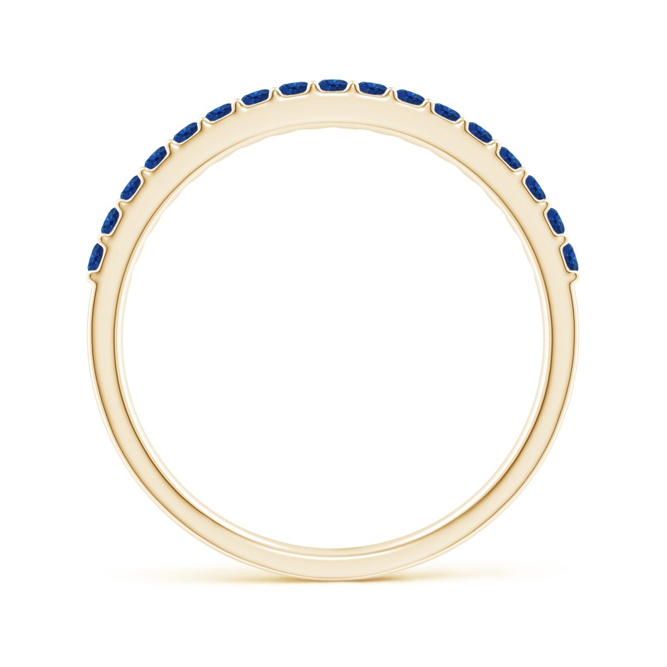1.5mm AAA Prong Set Half Eternity Round Blue Sapphire Wedding Ring in Yellow Gold side 199